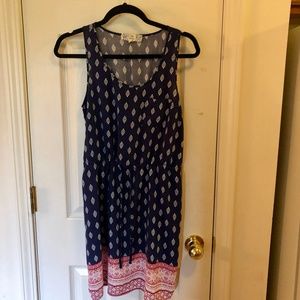 Boho loose fit drawstring sundress